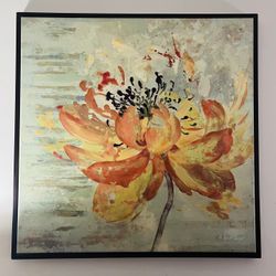  Flower Painting On Canvas By A. Saint Leger 