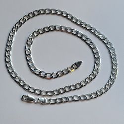 24" Solid .925 Sterling Silver Cuban Link Chain Necklace (6mm Thick) 