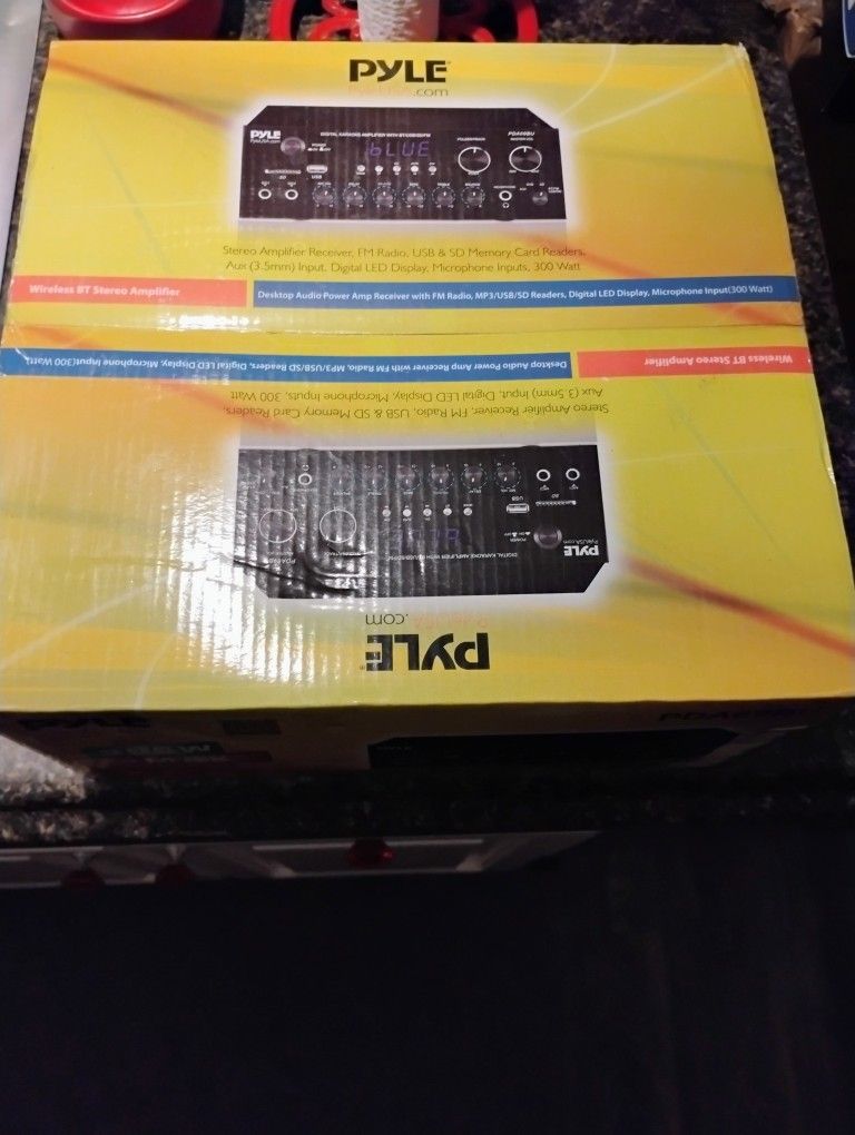 Pyle 300w Wireless BT Stereo Amplifier 
