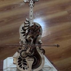 Secret cello music box music box diy handmade wooden assembly model birthday gift for girls