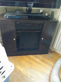 Corner Media Unit With Space For Fireplace Insert