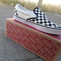 Vans checkered slip ons