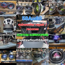 Custom subwoofers repairs and recones