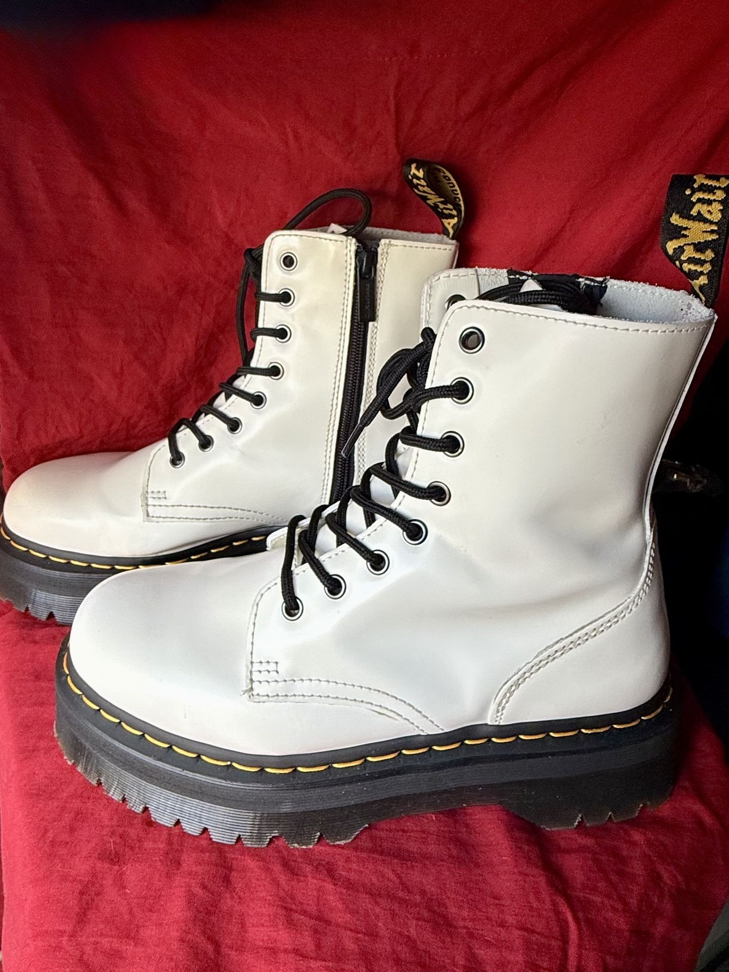 Dr. Martens Jadon Platforms White