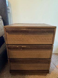 Furniture of America Coimbra 3 Drawer Nightstand in Rustic Natural Tone
