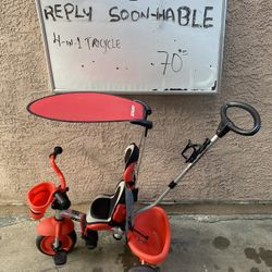 4 In 1 Trycicle Triciclo Para Toddler 