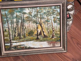 Oil Painting Made By Someone Named Gravy Signed And Framed 