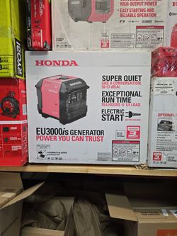 Brand New HONDA EU3000IS Inverter Generator Super Quiet 30A RV Connection, New, Financing Available 
