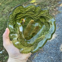 Green Candy Dish VTG