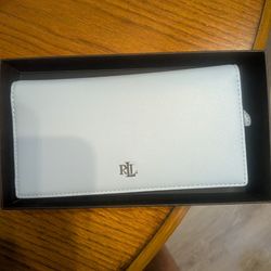 Ralph Lauren Leather Wallet Estate Blue