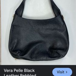 Vera Pelle Pebbled Leather Bag