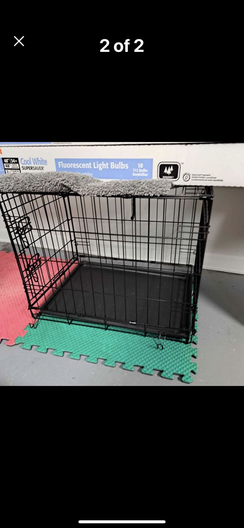 Foldable Metal Dog Cage Crate 17” x 24” (like New)