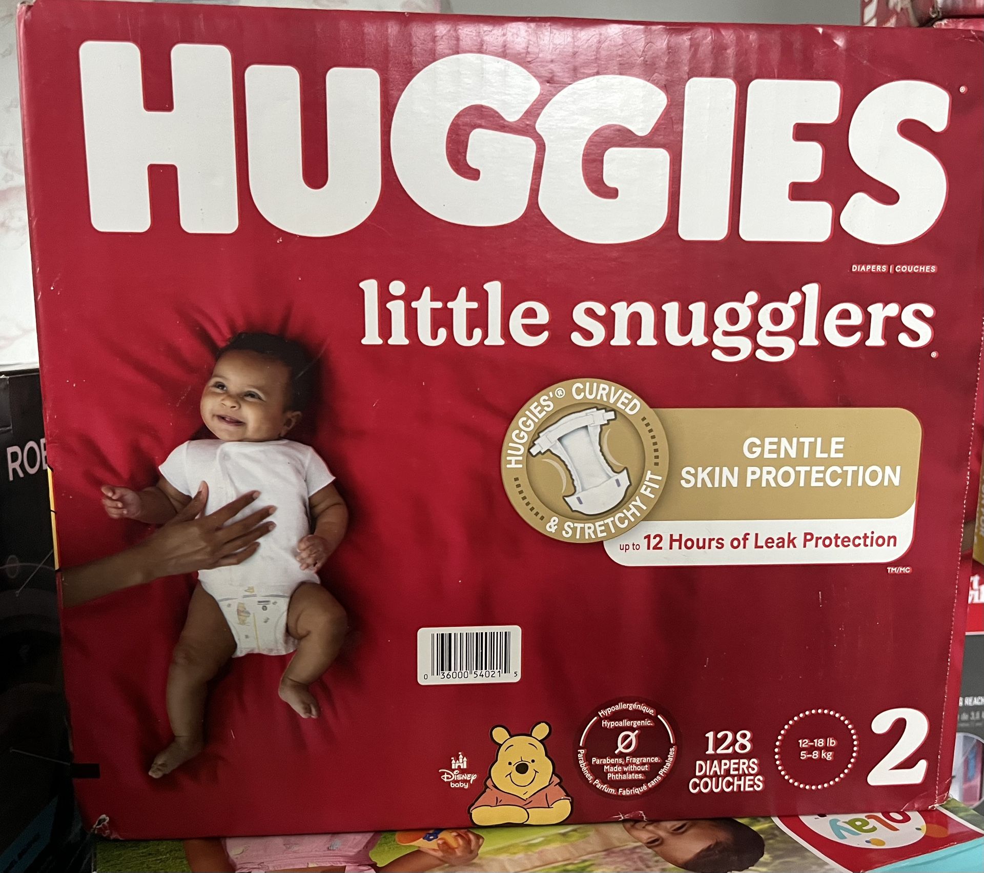 Huggies Little Snugglers Baby Diapers, Size 2 (12-18 lbs), 128 Ct (Select for More)
