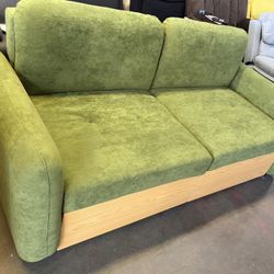 Queen size Pull Out Couch, Convertible Sofa Bed with Reclining Backrest, 2 In 1 Sofa Bed Couch ,For Living Room Office,Green