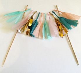 Delightful mini tassels Cake Topper