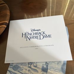 The Hunchback Of Notre  Dame Disney Lithograph 