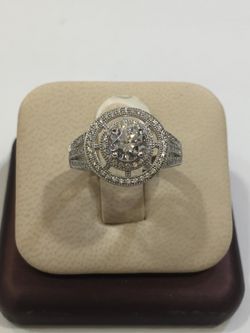 925 silver CZ ladies ring