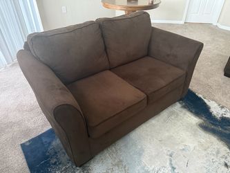 Brown Microfiber Loveseat / Couch
