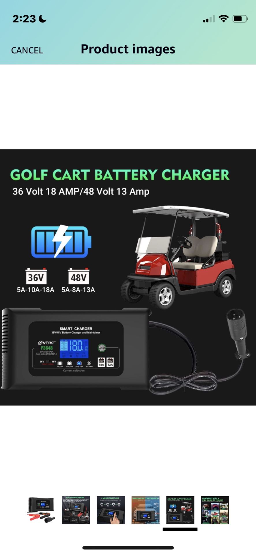 HTRC P3648 Golf Cart Battery Charger/Maintainer