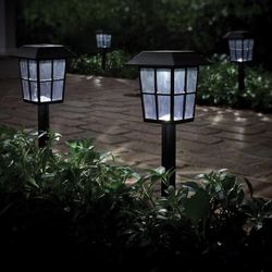 Archer Black Integrated LED Weather Resistant Outdoor Solar Path Light (4-Pack)