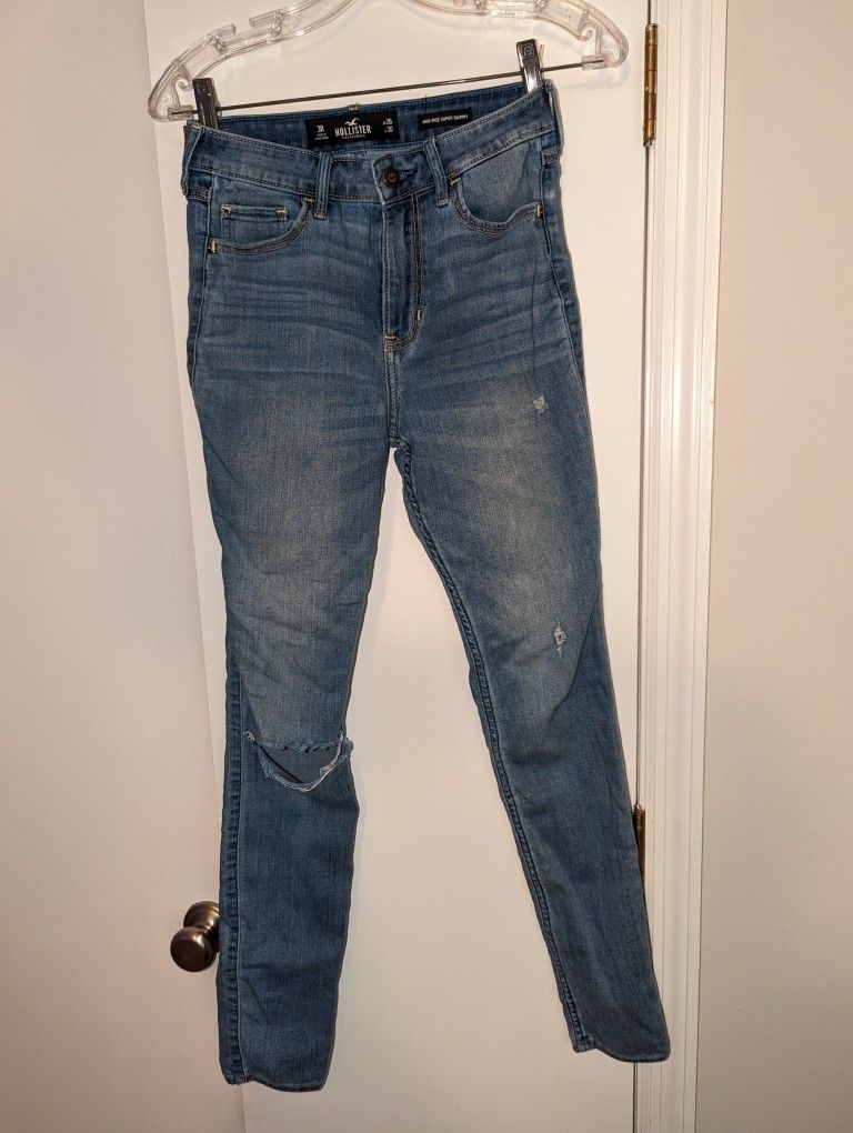 Hollister Jeans, Size 3 R, 26/30, High Rise, super Skinny