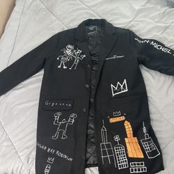 Men’s Black Pea Coat Medium 