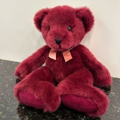 Russ Rhapsody Raspberry Teddy Bear Plush 18-Inch Stuffed Animal Weighted #8707 