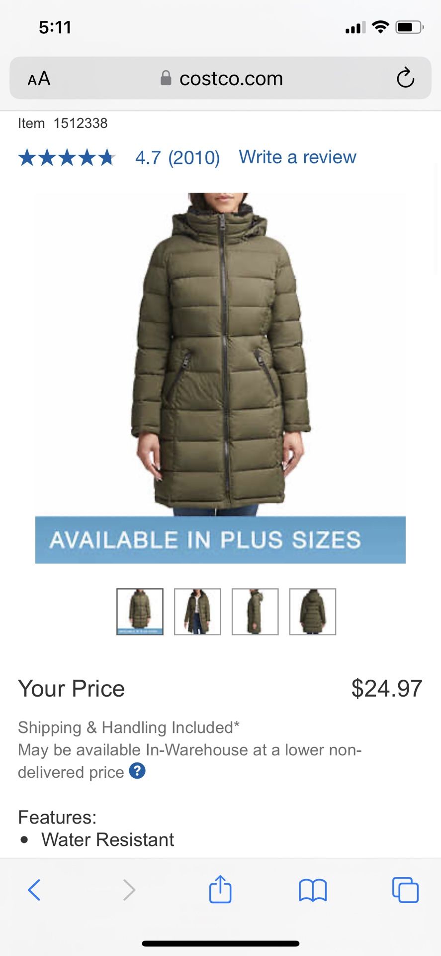 Andrew Marc Ladies Jacket Costco xl