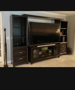 Dark Wood Entertainment Stand