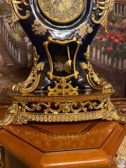 Bronze clock pedestal