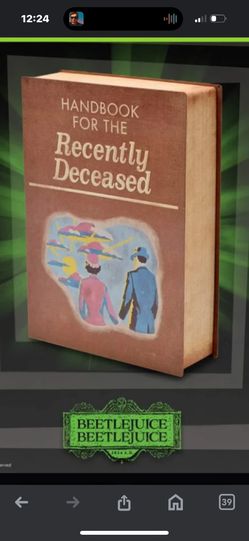 Beetlejuice Recently Deceased Handbook Regal Exclusive Popcorn Bucket And Cup With Grave Topper