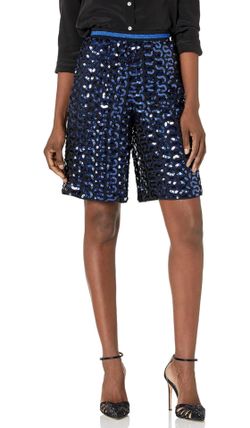 A|X ARMANI EXCHANGE Women's Crinkle Chiffon Sequin Shorts