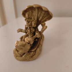 Hindu God Vishnu Bronze Statue Idol