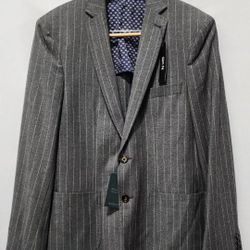 MURANO Mens Size L Slimfit Grey Suit Jacket