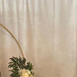 2 Piece White Wedding Arch Floral Decor