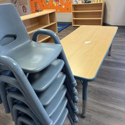 Daycare Wooden Table & Chair Set