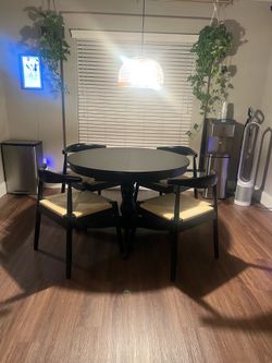 Dining table and chairs