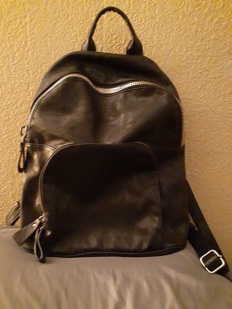 Madison West Black/silver Hardware backpack