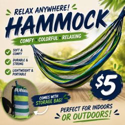 🌴 HAMMOCK – USED ONCE – ONLY $5! 🌴