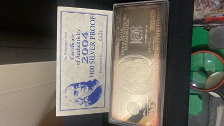 4oz $100 Silver Franklin
