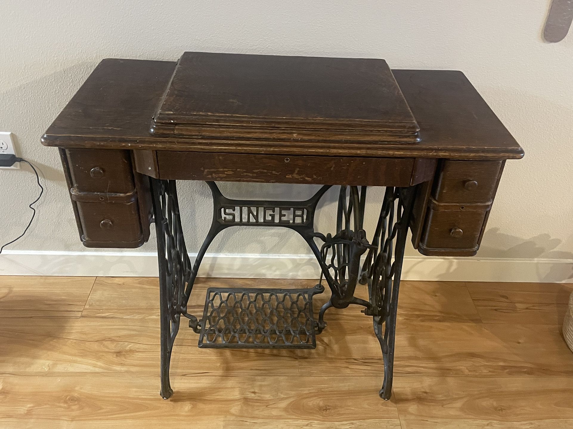 Antique Singer Sewing Table