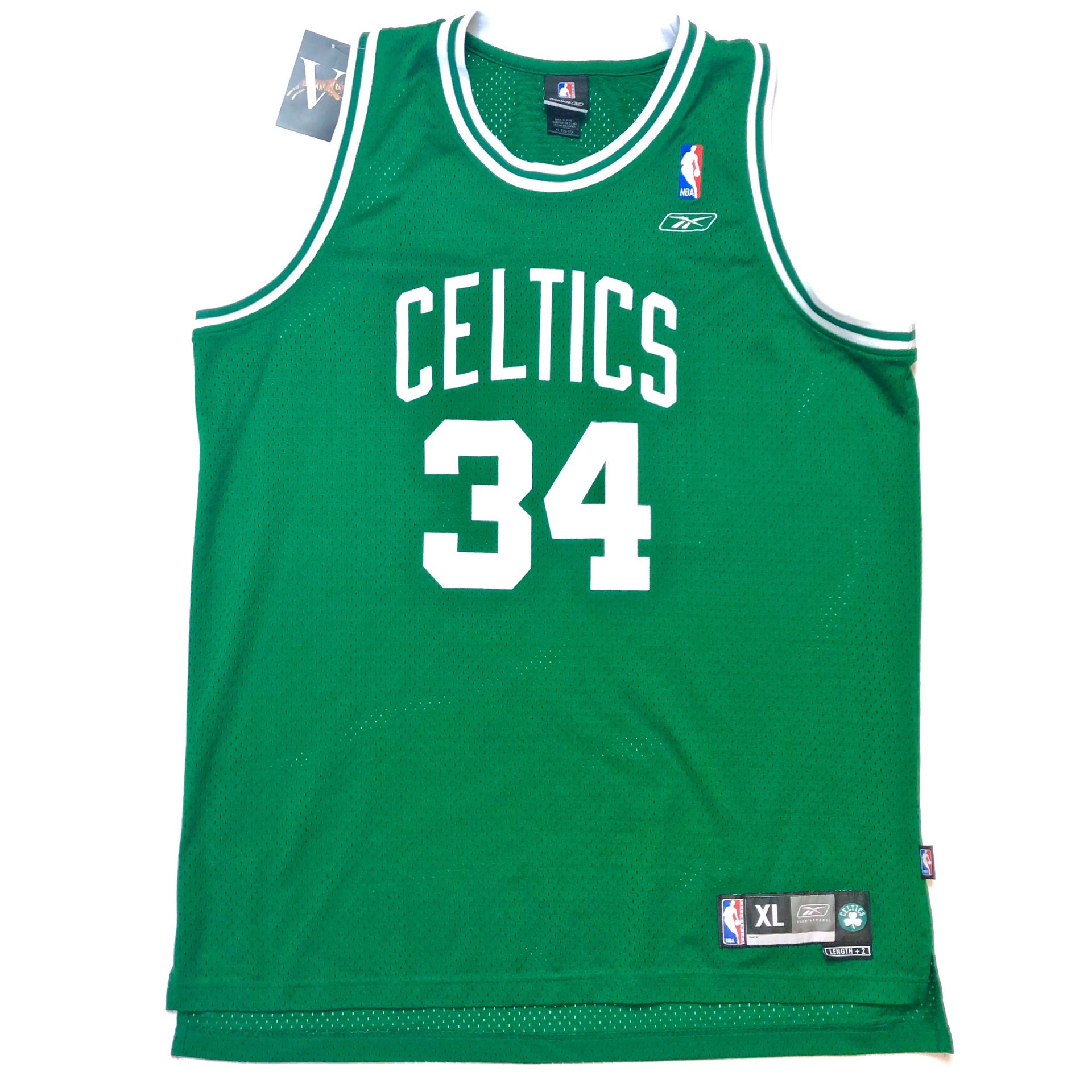 REEBOK Paul Pierce #34 NBA Green Boston Celtics Basketball Jersey Size XL