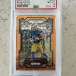 Puka Nacua Orange Laser Psa 10