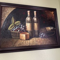 Wine & Grapes Art Frame