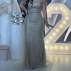 Sparkly Dress With A Slit