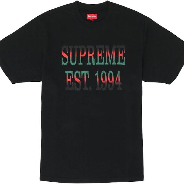 Men's Authentic Supreme Cotton Mesh Gradient Logo S/S Tee Size