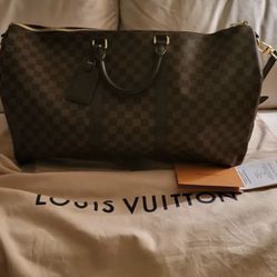 Authentic Louis Vuitton Checkered Duffle Bag-55 for Sale in