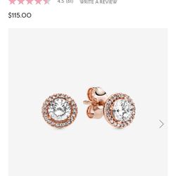 Round Sparkle Halo Stud Earrings