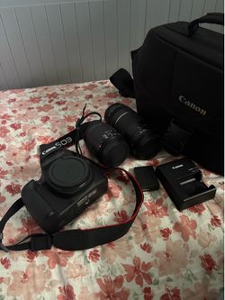 Canon EOS Rebel T7 DSLR Camera|2 Lens Kit with EF18-55mm + EF 75-300mm Lens, Black