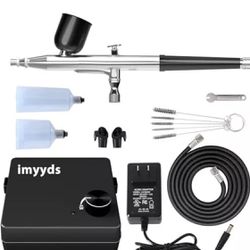 imyyds 35PSI Airbrush Kit with Compressor Stepless Adjustable Air Brush Kit w...